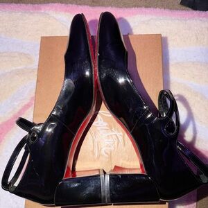 Christian Louboutin Black Patent Heels with Red Soles